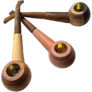 Handmade Wooden Smoking Pipes for Tobacco and Herbs Tobacco (Set of 3)