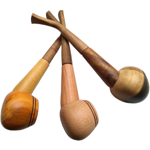 Handmade Wooden Smoking Pipes for Tobacco and Herbs Tobacco (Set of 3)