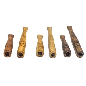 All-Natural, Handmade Wooden Mouthpiece for No Filter Tobacco Smoking (Set of 6)